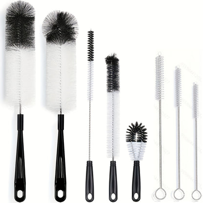 8pcs/set, Cup Brush, Long Handle Bottle Cleaning Brush, Straw Brush, Tea Stain Removal Brush, No Dead Corner, Multipurpose Kitchen Cleaning Brush, For Water Bottle, Tea Cup, Groove, Cleaning Supplies, Cleaning Tool, Christmas