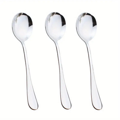 3/6pcs Stainless Steel Serving Spoons for Dining