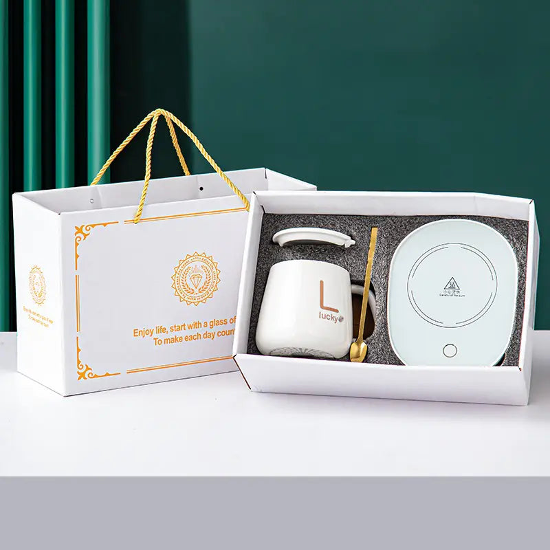 Constant Temperature Ceramic Mug Set Gift Box