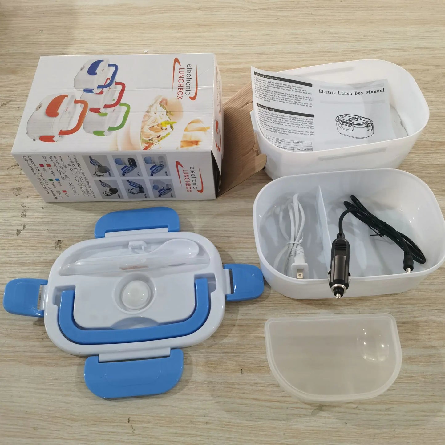 Double-Layer Stainless Steel Heated Lunch Box – Portable Electric Food Warmer