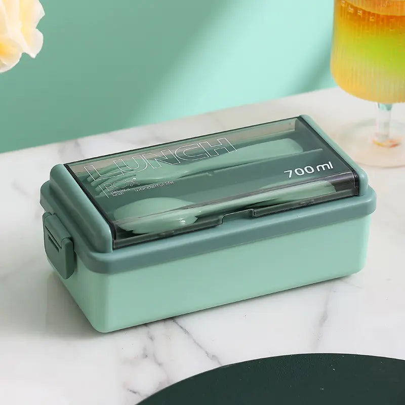 Microwavable Double Layer Plastic Lunch Box Set