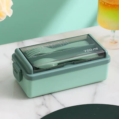 Microwavable Double Layer Plastic Lunch Box Set