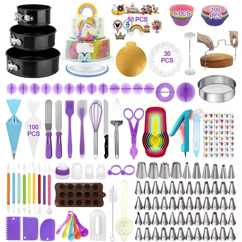 507-Piece Cake Decorating Set with Tools and Bags