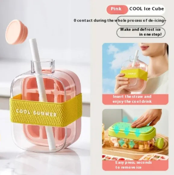 Instant Ice Maker & Cooling Cup with Straw