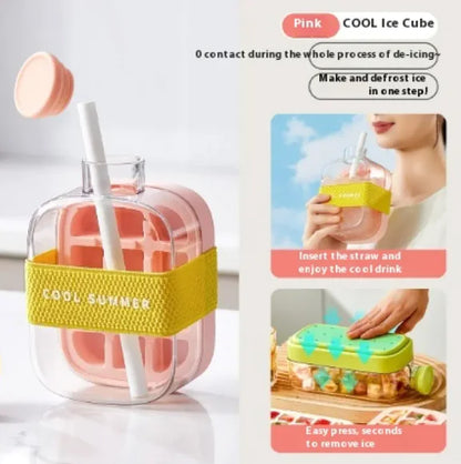 Instant Ice Maker & Cooling Cup with Straw
