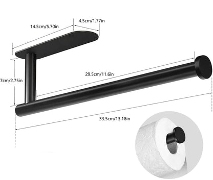 Black 304 Stainless Steel Cabinet Paper Towel Rack