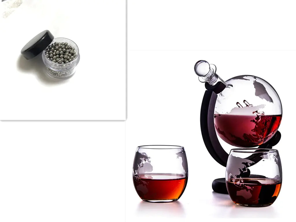 Earth Globe Glass Wine Decanter