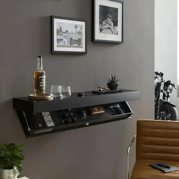 Modern Wall Hanging Wine Cabinet Shelf