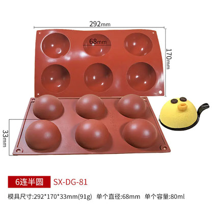 Sanjin 6-Cavity Silicone Mold for DIY Chocolate & Candy