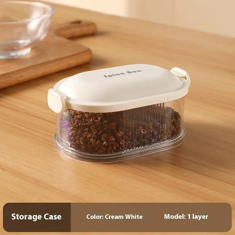 Spice Storage Box Kitchen Jar Sealed