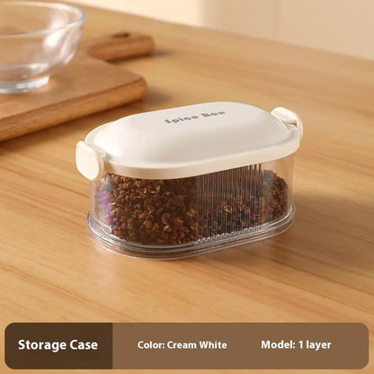 Spice Storage Box Kitchen Jar Sealed