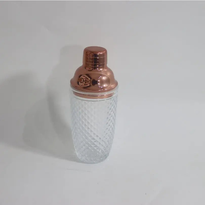 400ML Golden Glass Cocktail Shaker with Stainless Lid