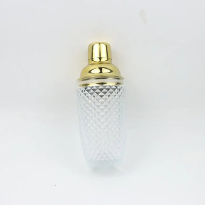 400ML Golden Glass Cocktail Shaker with Stainless Lid