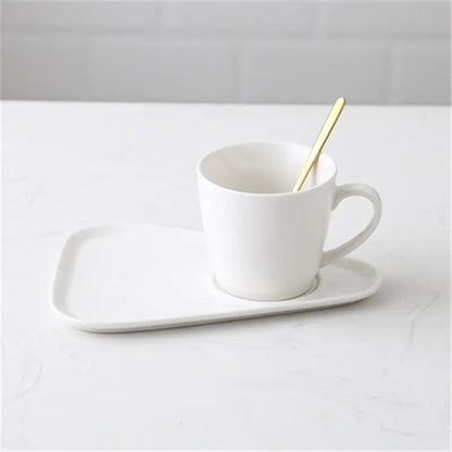 Matte Ceramic Coffee Cup and Saucer Set for Tea
