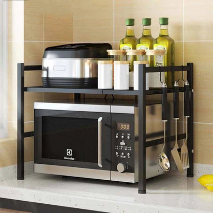 Adjustable Double-Layer Microwave Storage Rack