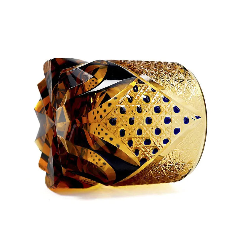 Hand Carved Crystal Whiskey Glass