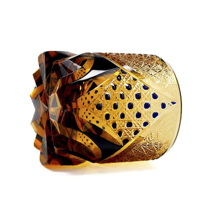 Hand Carved Crystal Whiskey Glass