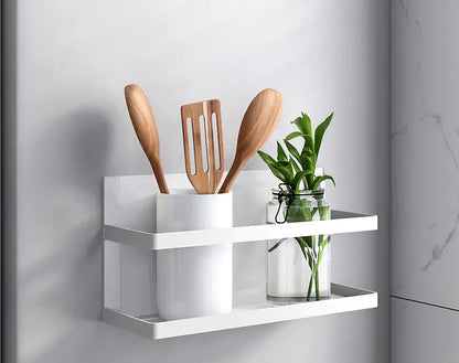 Magnetic Suction Shelf for Kitchen Storage and Seasoning