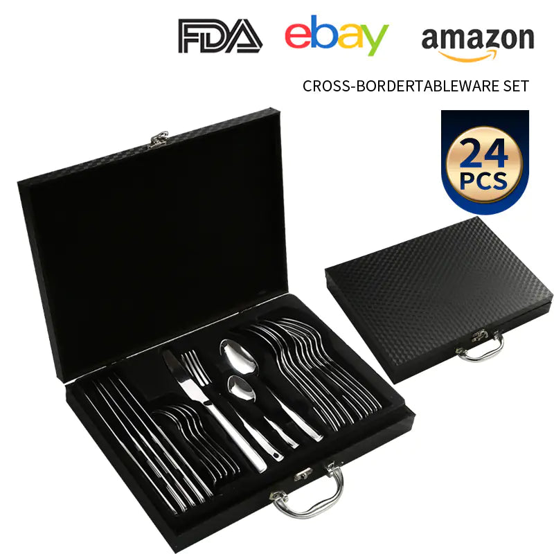 Amazon Stainless Steel Cutlery Set - 24 Pieces Gift Box