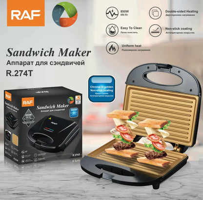 RAF Dual-Sided Heating Sandwich Maker for Home Use