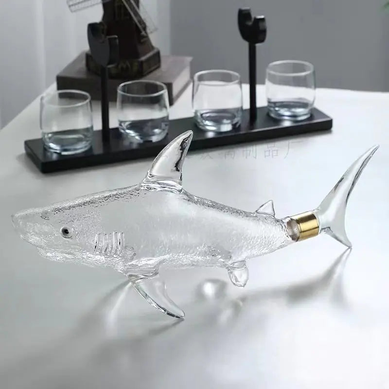 Glass Shark Decanter Wine Set