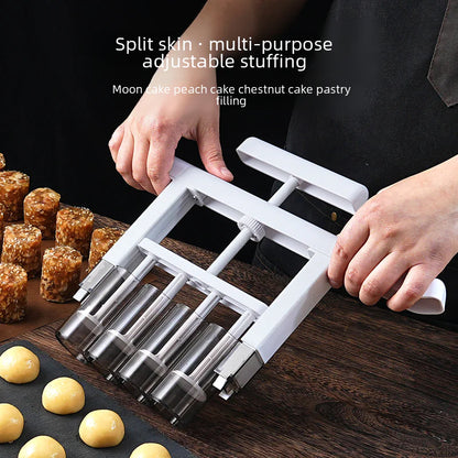 Mooncake Filling Dispenser and Dough Portioning Tool
