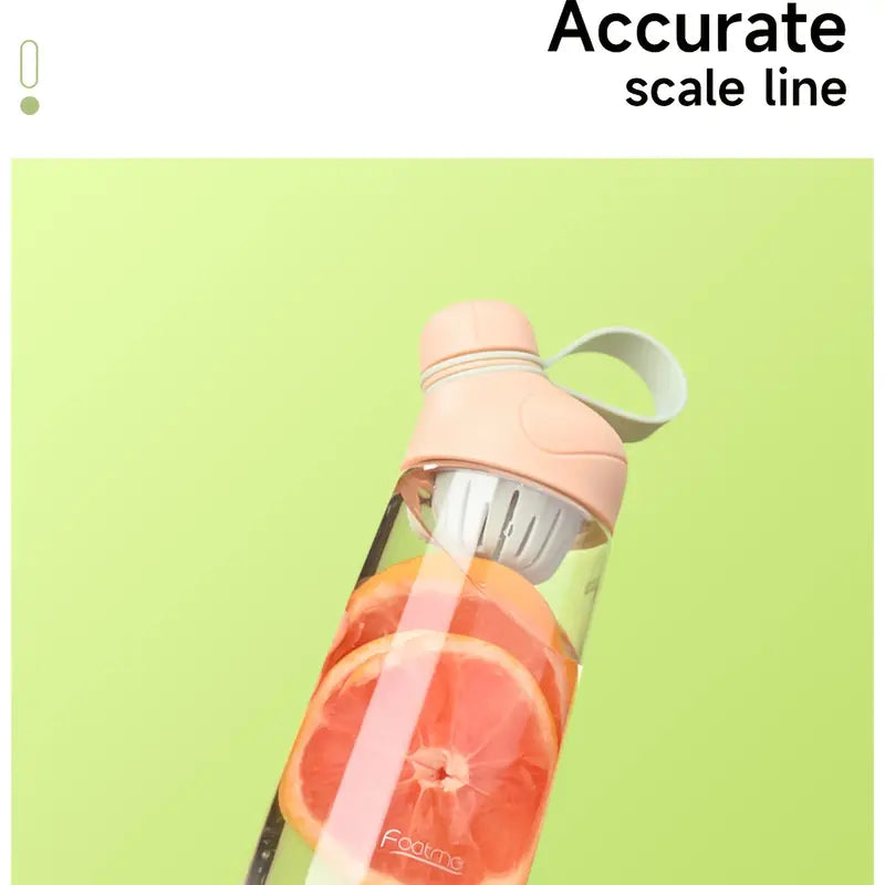 Portable 600ml Plastic Water Bottle with Tea Strainer