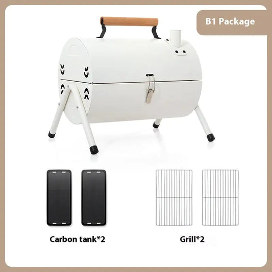Portable Foldable Outdoor Grill – Multifunctional BBQ, Frying & Baking Grill for Camping & Picnics