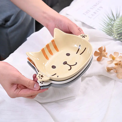 Japanese Three-Dimensional Ceramic Cat Claw Plate