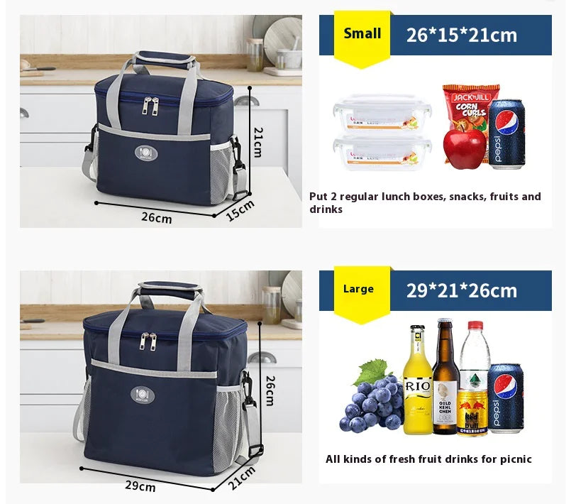 Thickened Waterproof Lunch Bag – Insulated, Leak-Proof, Reusable Lunch Tote for Work, School & Travel