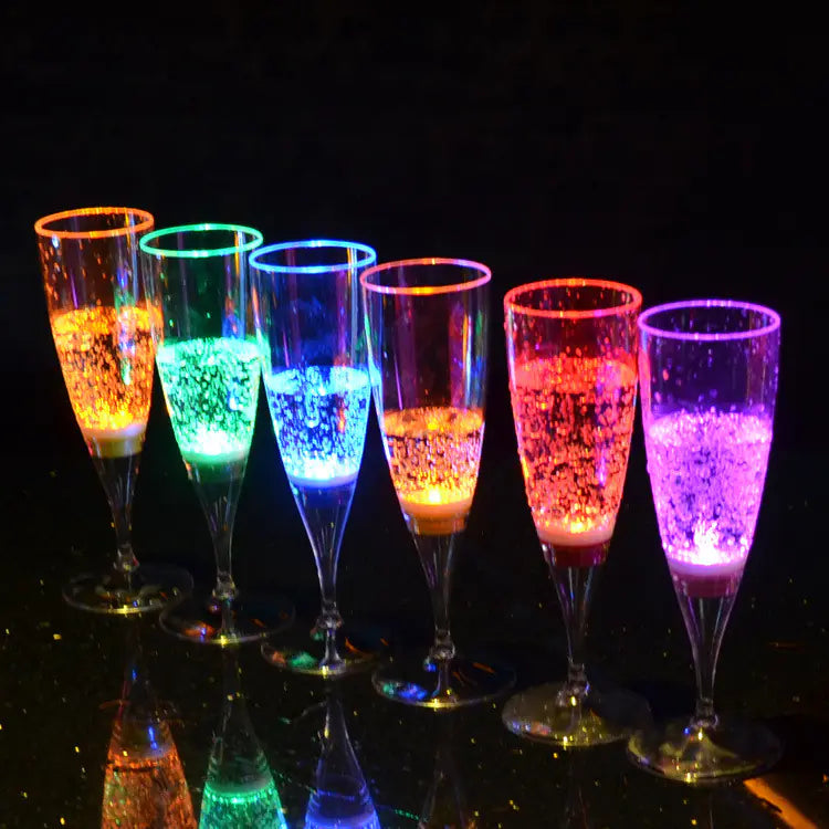 LED Color-Changing Plastic Goblet for Festive Mood