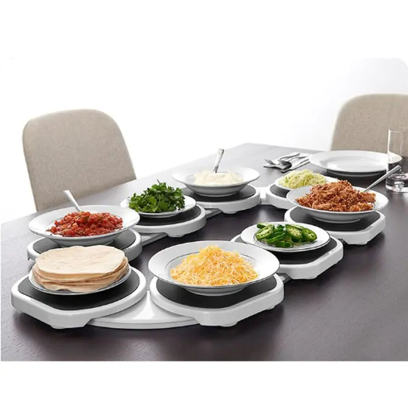 Rotating Lazy Susan Dining Plate Rack