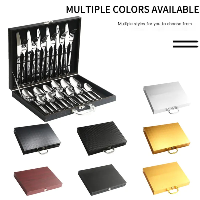 Amazon Stainless Steel Cutlery Set - 24 Pieces Gift Box