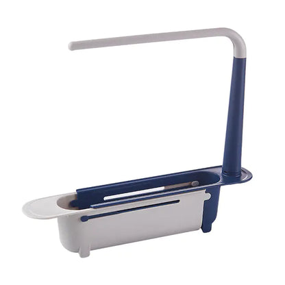 Retractable Sink Soap and Sponge Storage Rack