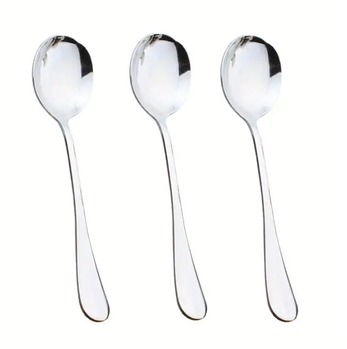 3/6pcs Stainless Steel Serving Spoons for Dining