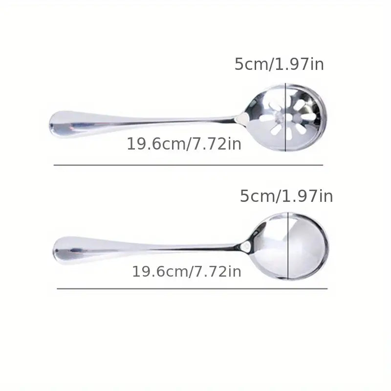 3/6pcs Stainless Steel Serving Spoons for Dining