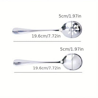 3/6pcs Stainless Steel Serving Spoons for Dining